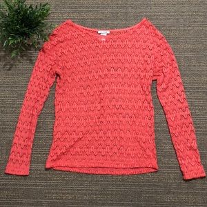 🆕🎉 Gorgeous peach orange lace top!